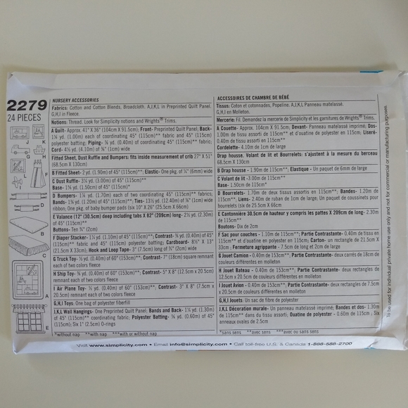 Simplicity 2279 Sewing Pattern - Picture 5 of 5
